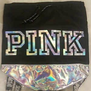 Victoria's Secret PINK Metallic Drawstring Bag